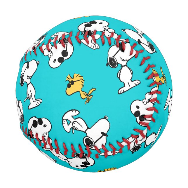 Peanuts | Snoopy & Sunglasses Pattern Baseball (Front Right)