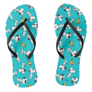 Peanuts   Snoopy & Sunglasses Pattern Flip Flops
