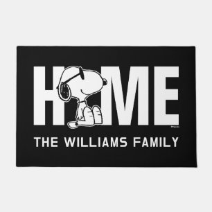 Peanuts   Snoopy Sunglasses Smile   Personalized Doormat