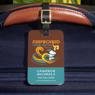 Peanuts Snoopy Surfboard Longboard Competition Luggage Tag