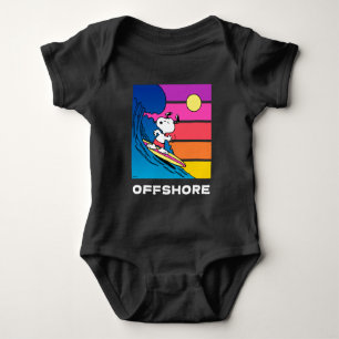 Peanuts   Snoopy Surfing Baby Bodysuit