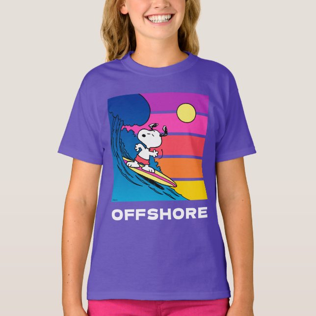 Peanuts | Snoopy Surfing T-Shirt (Front)