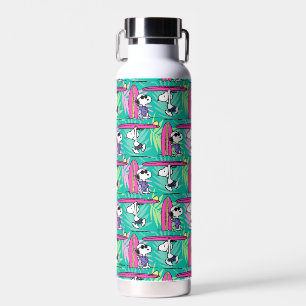 Peanuts   Snoopy Teal Surf Pattern Water Bottle
