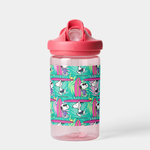 Peanuts   Snoopy Teal Surf Pattern Water Bottle