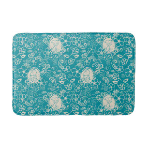 Peanuts   Snoopy Teal Tropical Beach Pattern Bath Mat