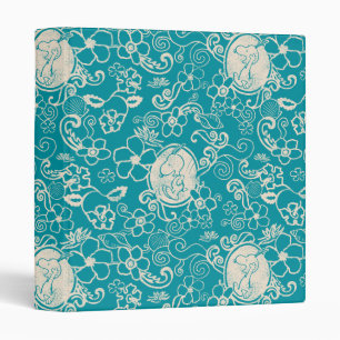 Peanuts   Snoopy Teal Tropical Beach Pattern Binder