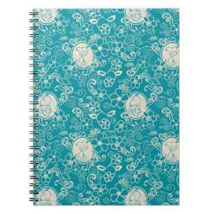 Peanuts   Snoopy Teal Tropical Beach Pattern Notebook