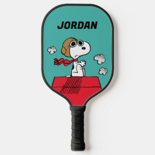 Peanuts   Snoopy the Flying Ace   Add Your Name Pickleball Paddle