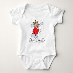 Peanuts   Snoopy the Flying Ace at Christmas Baby Bodysuit
