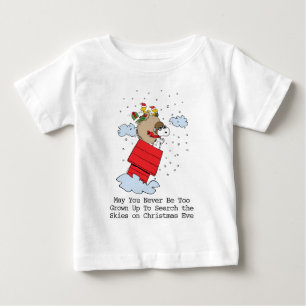 Peanuts   Snoopy the Flying Ace at Christmas Baby T-Shirt