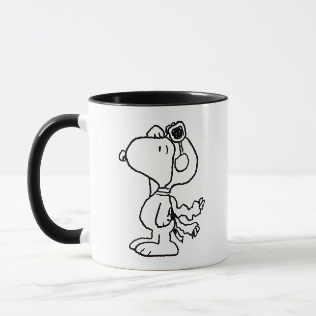 Peanuts | Snoopy the Flying Ace BW Mug (Left)