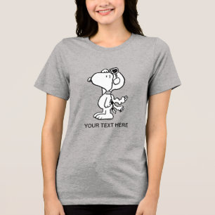 Peanuts   Snoopy the Flying Ace BW Tri-Blend Shirt