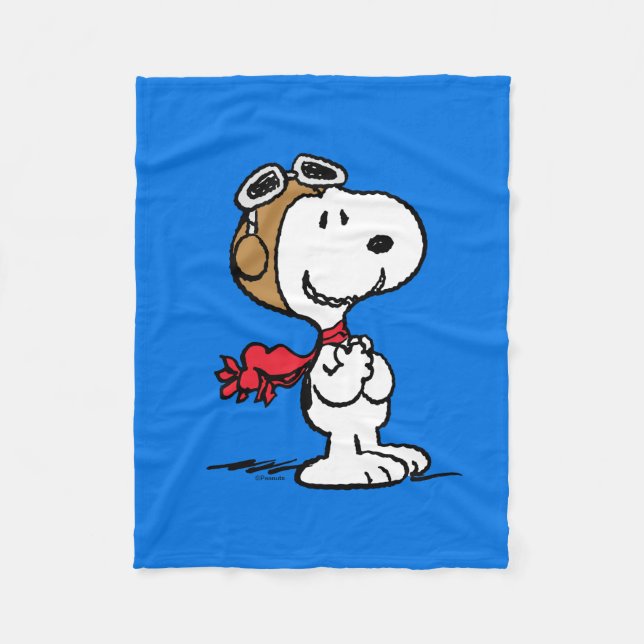 Peanuts | Snoopy The Flying Ace Fleece Blanket (Front)