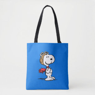 Peanuts   Snoopy The Flying Ace Tote Bag