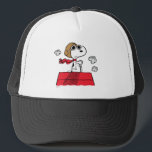 Peanuts | Snoopy the Flying Ace Trucker Hat<br><div class="desc">This cute Peanuts design features Snoopy as the World War I flying ace reading to take on the Red Baron of Germany.</div>