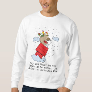 Peanuts   Snoopy the Red Baron at Christmas Sweatshirt