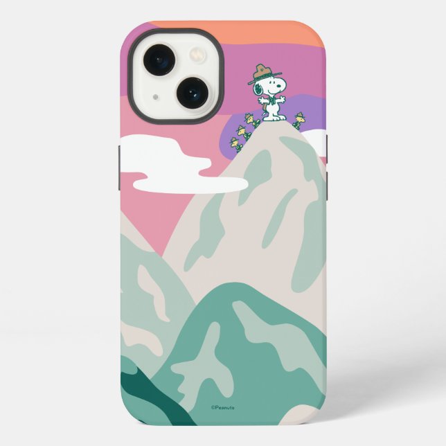 Peanuts | Snoopy & Troop Hiking the Mountain iPhone Case (Back)
