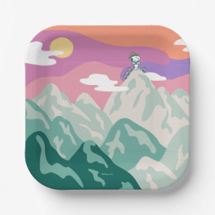 Peanuts   Snoopy & Troop Hiking the Mountain Paper Plate