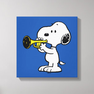 Peanuts   Snoopy Trumpet Player Canvas Print