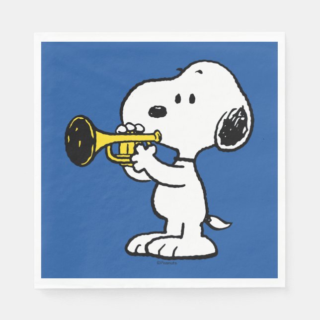 Peanuts | Snoopy Trumpet Player Napkin (Front)