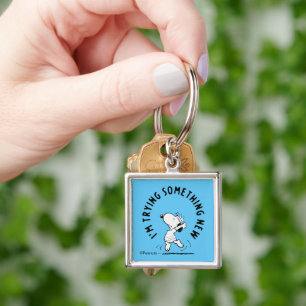 Peanuts   Snoopy Trying Something New Keychain