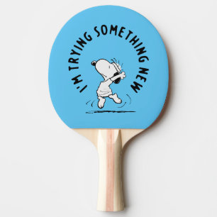Peanuts   Snoopy Trying Something New Ping Pong Paddle