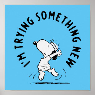 Peanuts   Snoopy Trying Something New Poster