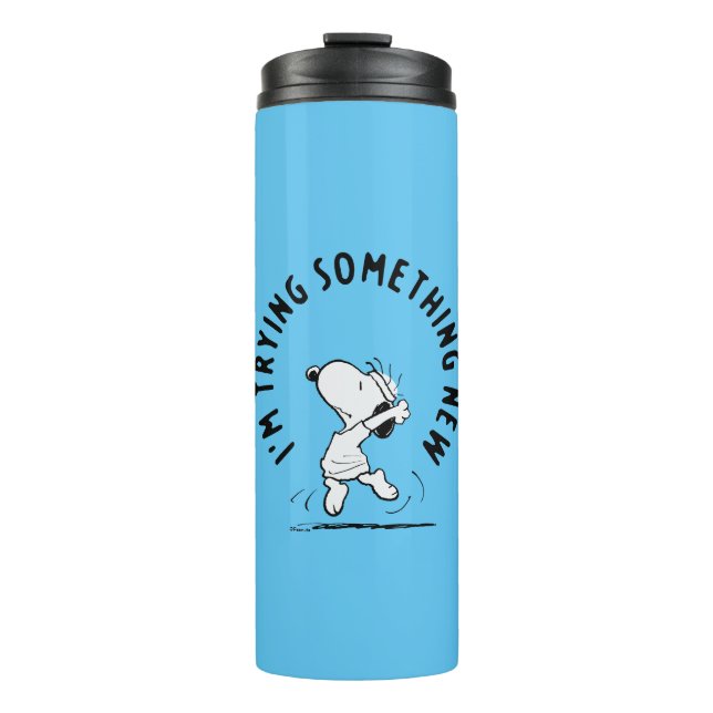 Peanuts | Snoopy Trying Something New Thermal Tumbler (Front)