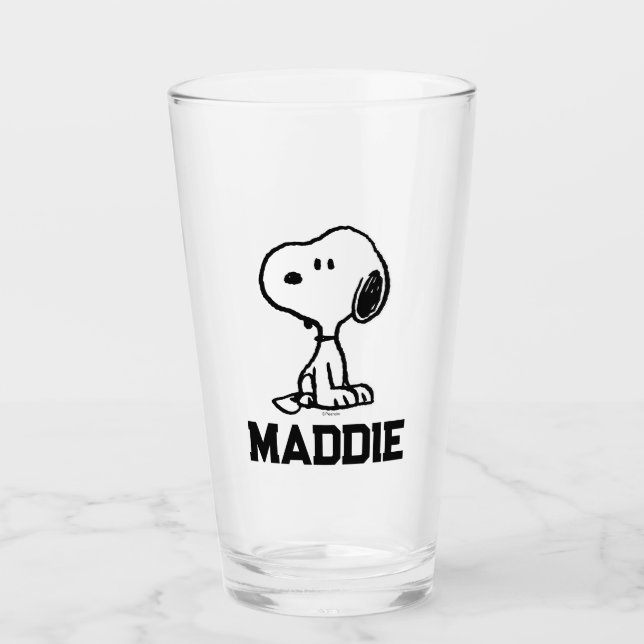 Peanuts | Snoopy Turns | Add Your Name Glass (Front)