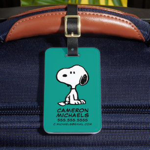 Peanuts   Snoopy Turns Luggage Tag