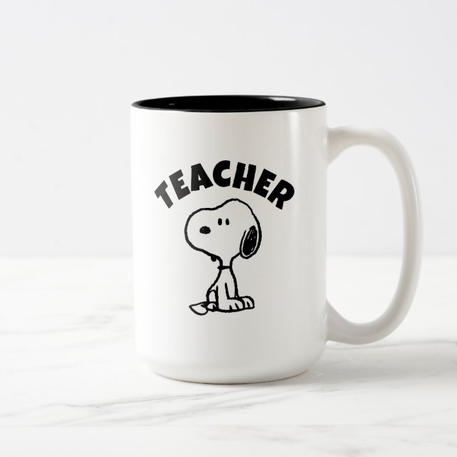 Peanuts | Snoopy Turns Teacher Two-Tone Coffee Mug (Right)