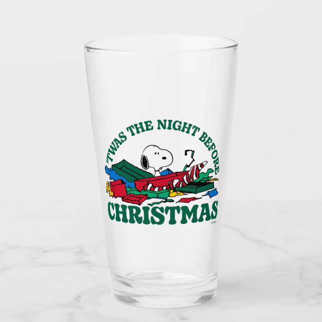 Peanuts | Snoopy 'Twas the Night Before Christmas Glass (Front)