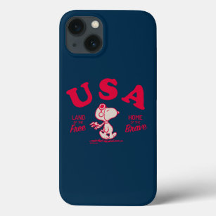 Peanuts   Snoopy USA Land of the Free iPhone 13 Case