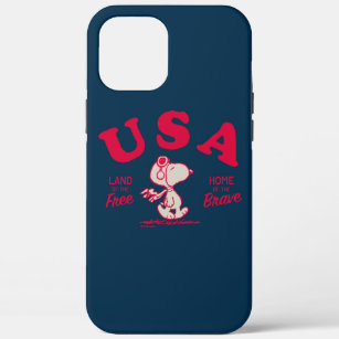 Peanuts   Snoopy USA Land of the Free iPhone 12 Pro Max Case