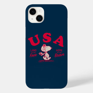 Peanuts   Snoopy USA Land of the Free Case-Mate iPhone 14 Plus Case