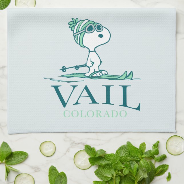 Peanuts | Snoopy Vail Colorado Kitchen Towel (Folded)
