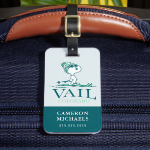 Peanuts Snoopy Vail Colorado Luggage Tag
