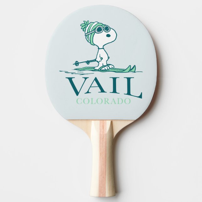 Peanuts | Snoopy Vail Colorado Ping Pong Paddle (Front)