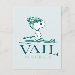 Peanuts   Snoopy Vail Colorado Postcard