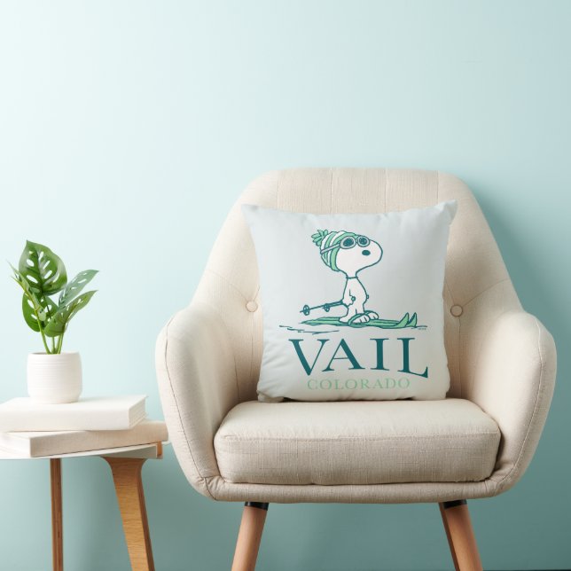 Peanuts | Snoopy Vail Colorado Throw Pillow (Chair)