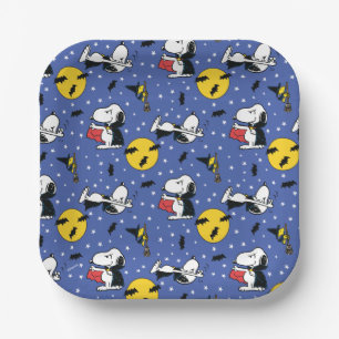 Peanuts   Snoopy Vampire Pattern Paper Plate