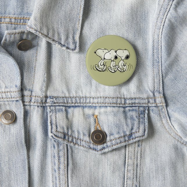 Peanuts | Snoopy Walking Tall 2 Inch Round Button (In Situ)