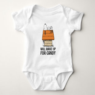 Peanuts   Snoopy Will Wake Up For Candy Baby Bodysuit