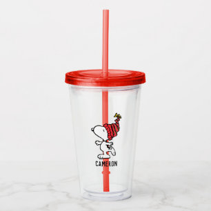 Peanuts   Snoopy Winter Beanie Cap Acrylic Tumbler