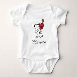 Peanuts   Snoopy Winter Beanie Cap Baby Bodysuit