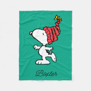 Peanuts   Snoopy Winter Beanie Cap Fleece Blanket