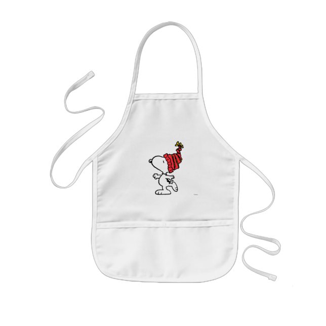 Peanuts | Snoopy Winter Beanie Cap Kids Apron (Front)