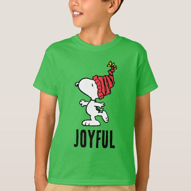 Peanuts | Snoopy Winter Beanie Cap T-Shirt (Front)