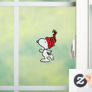 Peanuts   Snoopy Winter Beanie Cap Window Cling