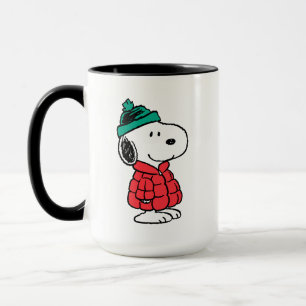 Peanuts   Snoopy Winter Coat & Hat Mug